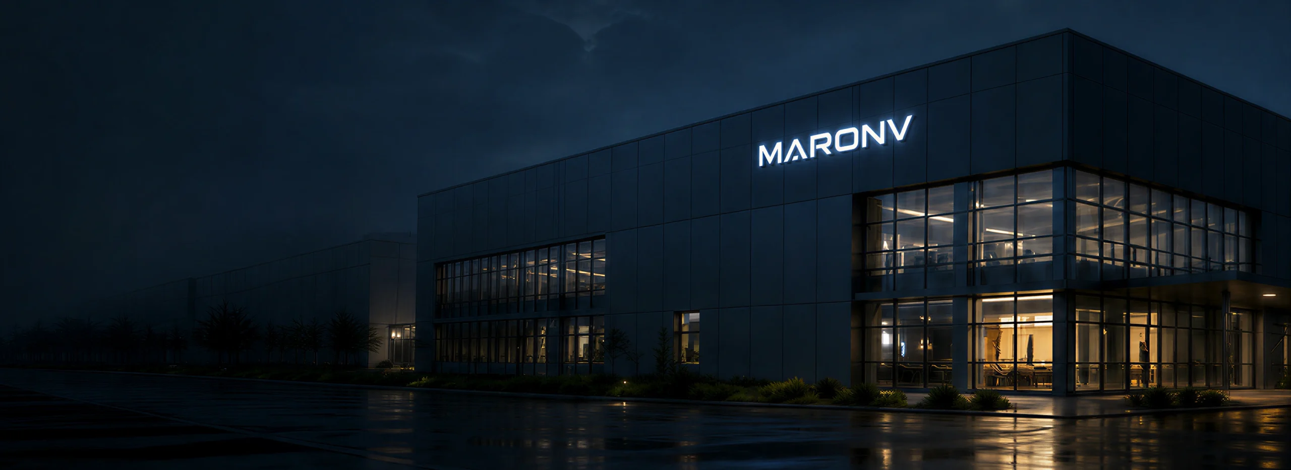 MARONV headquarters at night